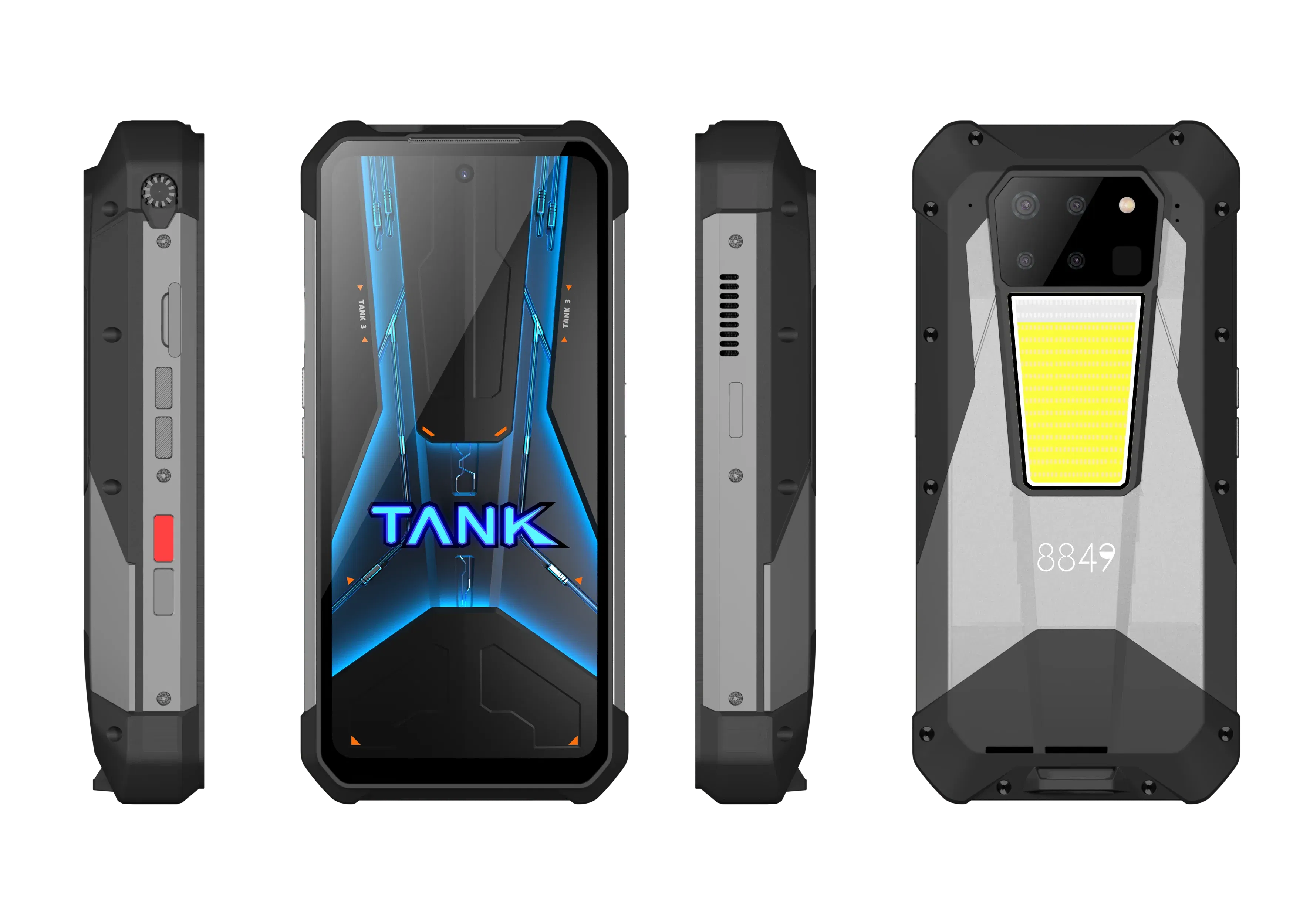 Color: black, Ships From: CHINA, RAM: 18GB, Bundle: Bundle 1, ROM: 512G - 8849 Tank 3 Pro by Unihertz Rugged Projector Smartphone Android 23800mAh 32/36GB RAM 512GB ROM 5G 120W Charger OTG Phone