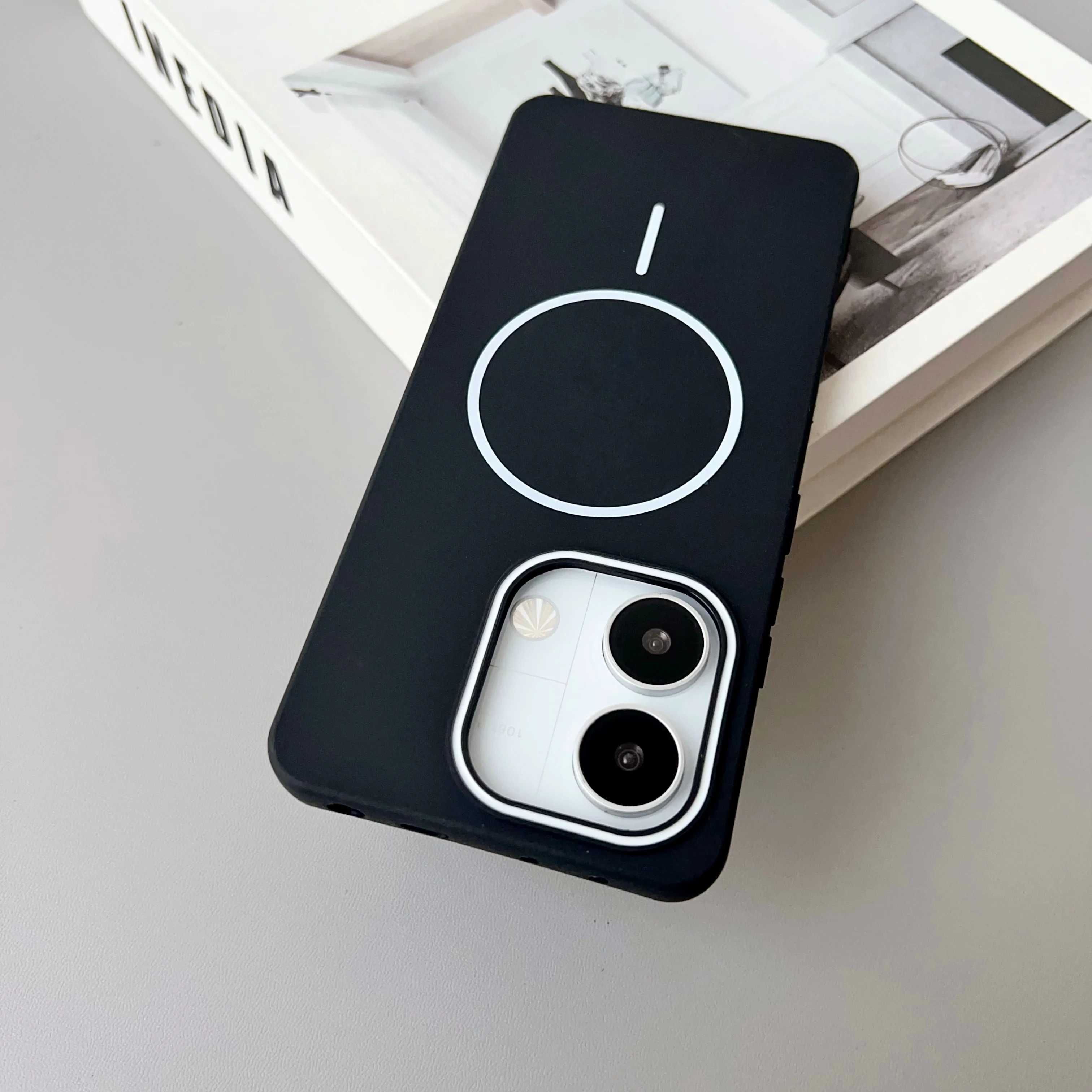 Color: Clear, Compatibility by Model: Redmi Note 14S - NEW  For Redmi Note 14 13 Pro A4 A5 4G 5G skin sensitive original thin circle magnetic solid color phone protective case