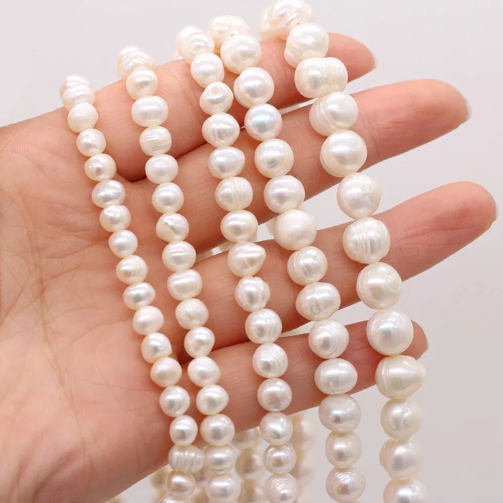 Color: PURPLE, Item Diameter: 2mm - Natural Freshwater Real Pearl Beads White Fine pearls Punch Loose Beads for DIY Women Elegant Bracelet Necklace Jewelry Making