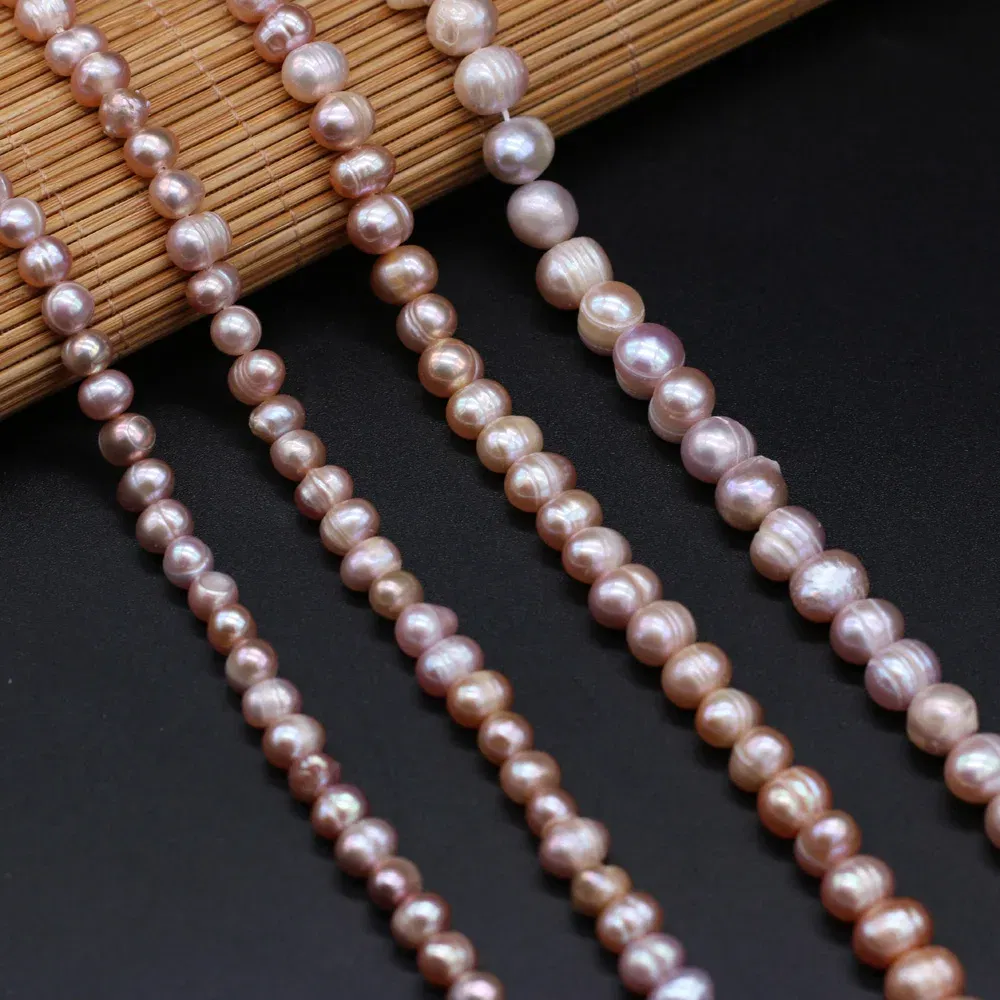 Color: PURPLE, Item Diameter: 2mm - Natural Freshwater Real Pearl Beads White Fine pearls Punch Loose Beads for DIY Women Elegant Bracelet Necklace Jewelry Making
