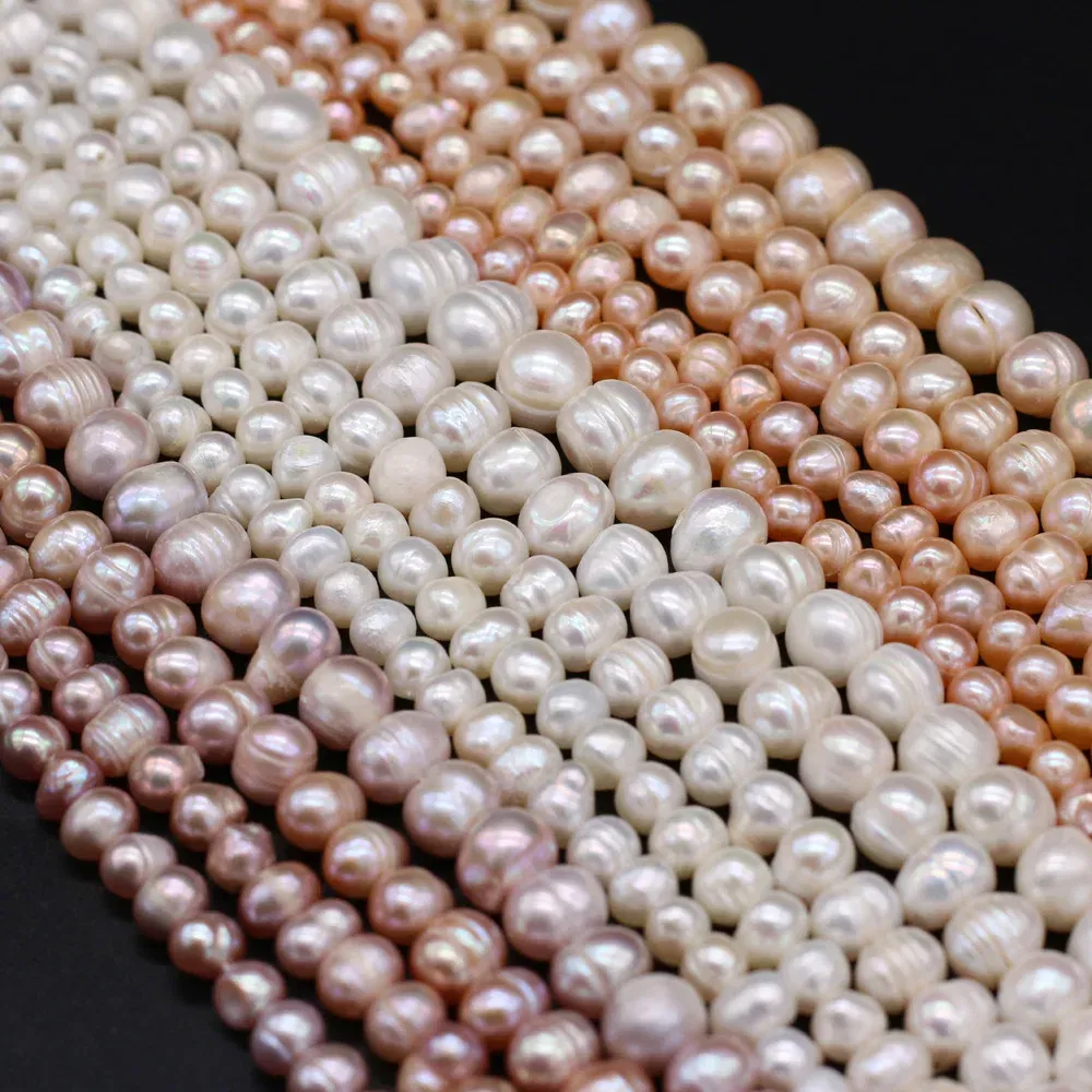 Color: PURPLE, Item Diameter: 2mm - Natural Freshwater Real Pearl Beads White Fine pearls Punch Loose Beads for DIY Women Elegant Bracelet Necklace Jewelry Making