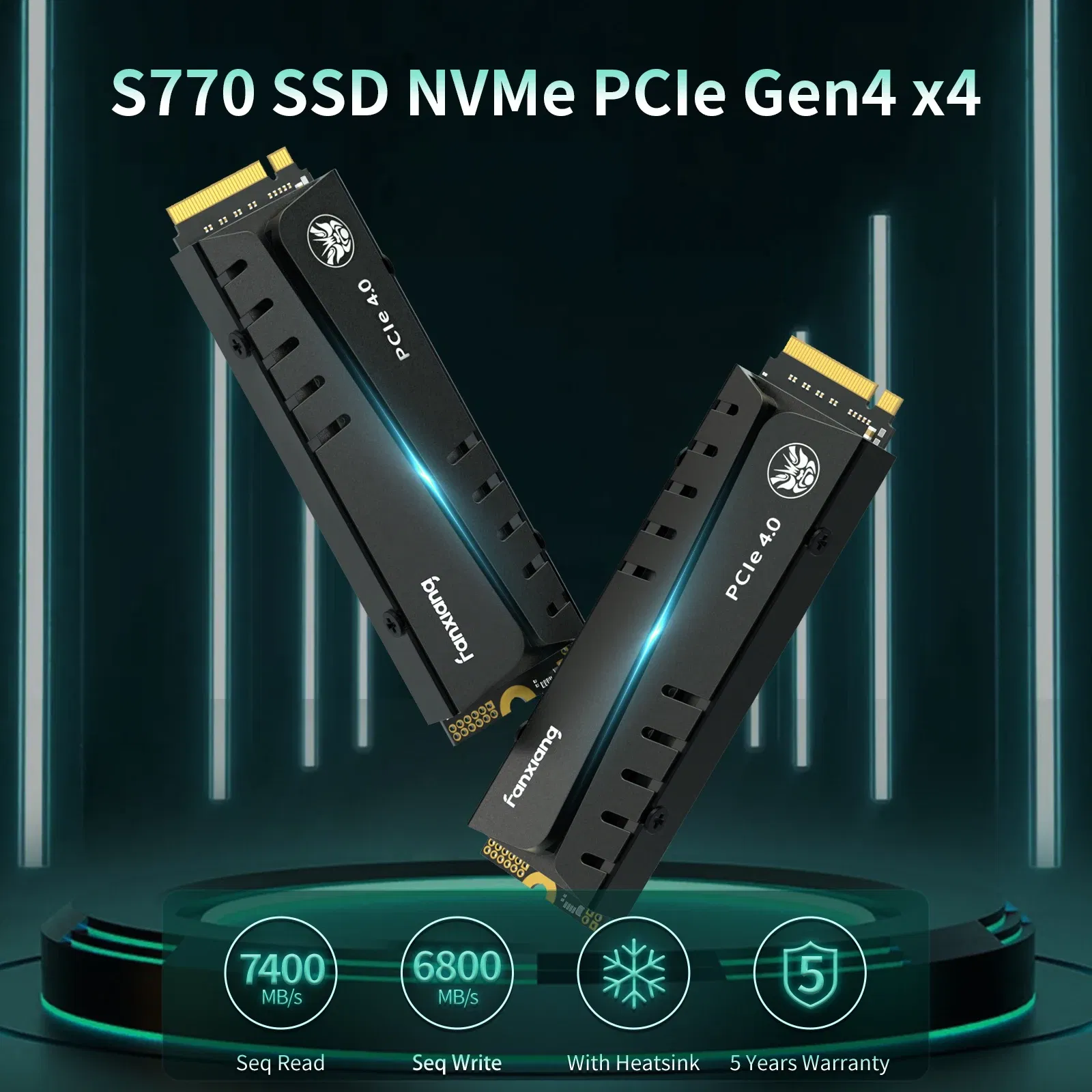 Color: Orange, Ships From: CHINA - 2025 Fanxiang S660/S770/S880 SSD NVMe M2 PCIe4.0x4 1TB 2TB 4TB Internal Solid State Drive For PlayStation5/PS5 Desktop SSD Hard