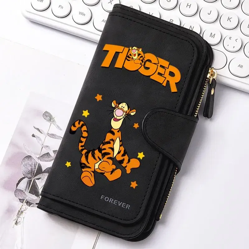 Color: Dark Grey - ? Winnie the Pooh Women Wallets Card Wallet Coin Wallet Womens Bags for Girls Purse ID Wallets Female Coin Purse Girls Gift