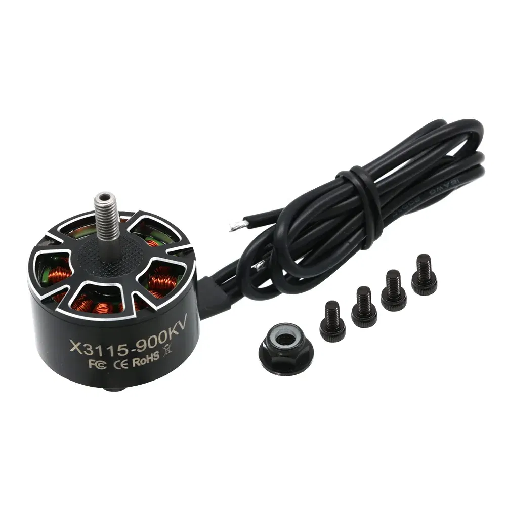 Color: black - 4pcs UAngel X3115 3115 900KV 1050KV 1200KV 6S Brushless Motor for FPV Freestyle 9inch 10inch Long Range Cinelifter RC Drones