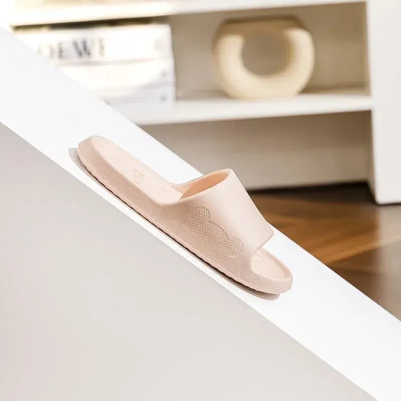 Color: Pink, Shoe Size: 40 - Soft Slippers Couples Home Outdoor Slipper Summer Women Bedroom Thick Bottom Shoes Beach Sandals Men Flip Flops Shower Shoes