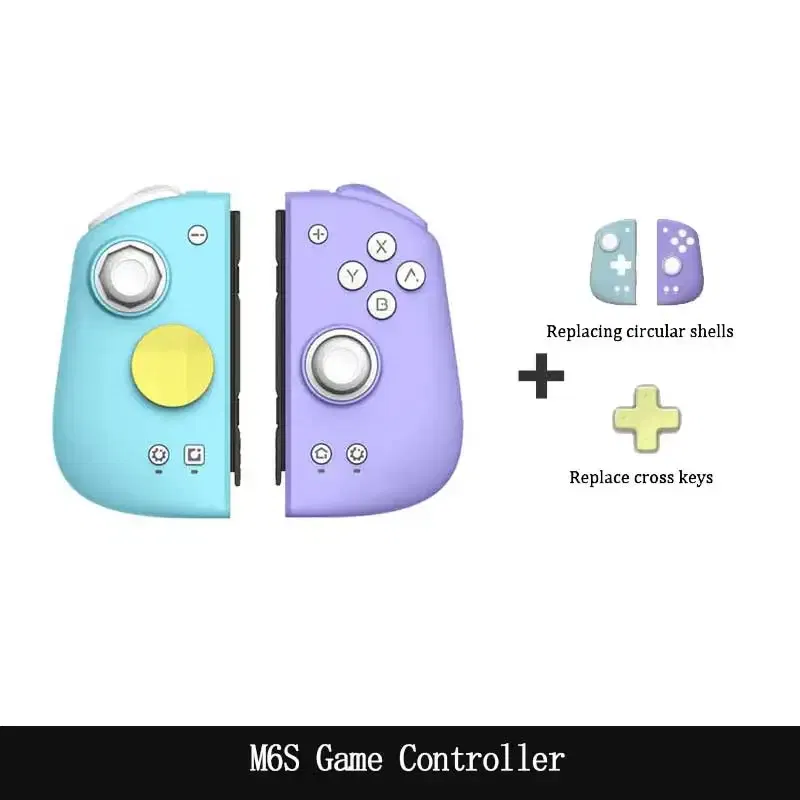 Bundle: Bundle 1, Color: PURPLE, Ships From: CHINA - New! M6s Gemini 2 Gamepad Console for Nintendo Switch Joy-con Game Handle Grip Bluetooth Wireless Controller for Switch OLED