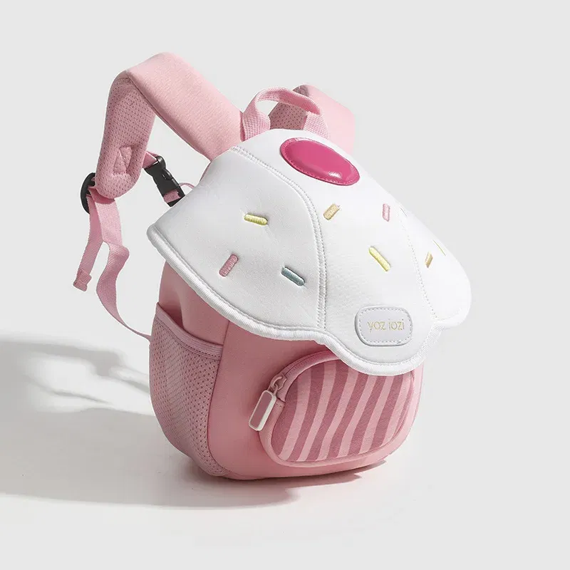 Color: Beige - 2024 New Design Toddler Girls Backpack Mini Cute Mushroom Backpack Popular Children Backpack in Kindergarten Kids Bag for Girls