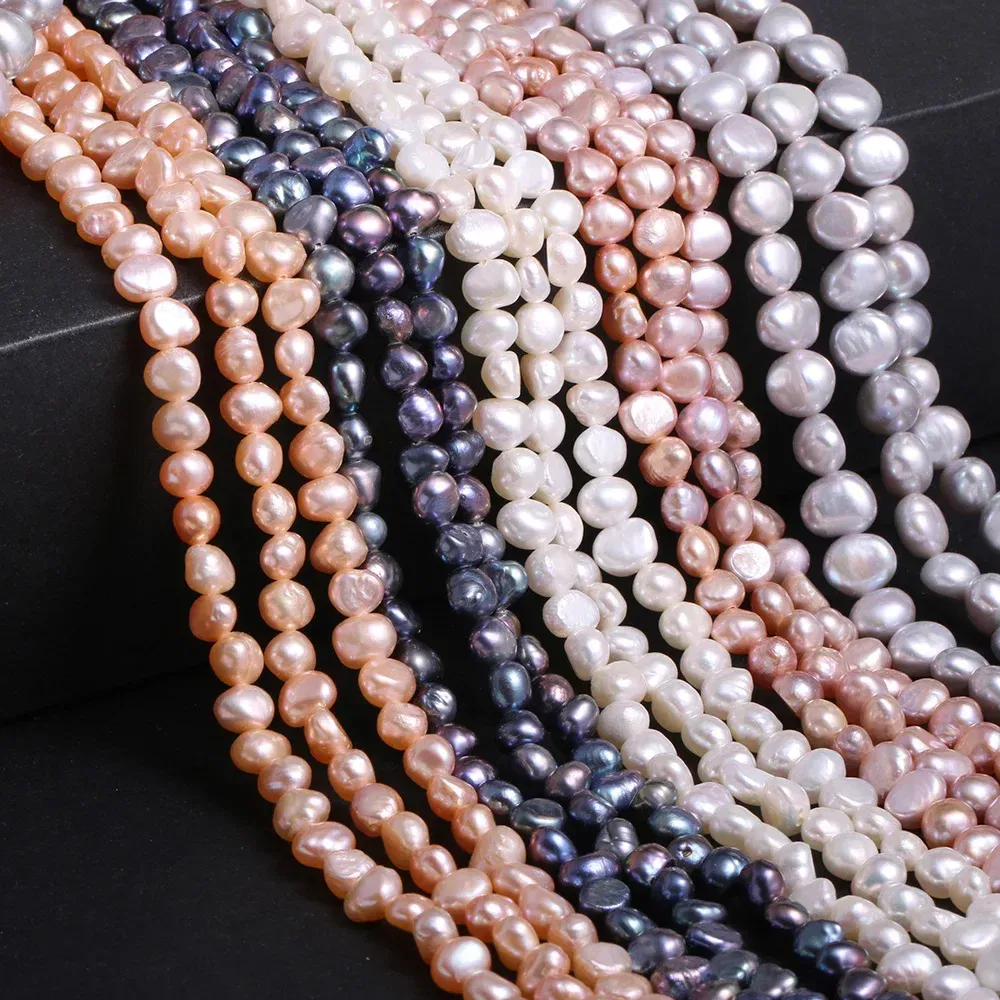 Color: NUDE, Item Diameter: 15mm - Natural Freshwater Pearl Baroque White pink Irregular Beads for Jewelry Making DIY Earrings Bracelet Necklace Accessories