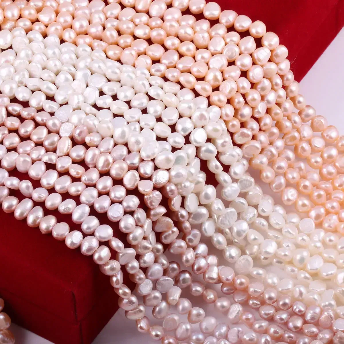 Color: NUDE, Item Diameter: 15mm - Natural Freshwater Pearl Baroque White pink Irregular Beads for Jewelry Making DIY Earrings Bracelet Necklace Accessories