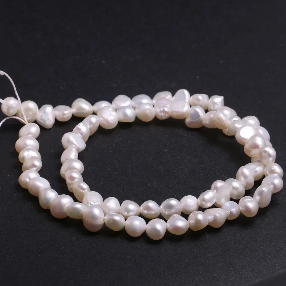Color: NUDE, Item Diameter: 15mm - Natural Freshwater Pearl Baroque White pink Irregular Beads for Jewelry Making DIY Earrings Bracelet Necklace Accessories