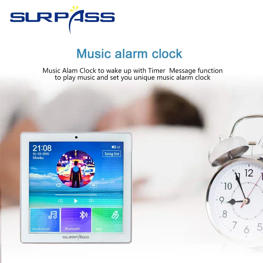 Ships From: United States, Color: Khaki - Smart Home Audio 4 Channel Wireless Bluetooth-compatible Wall Amplifier Mini Multifunction Stereo Board Hifi with Fm Radio