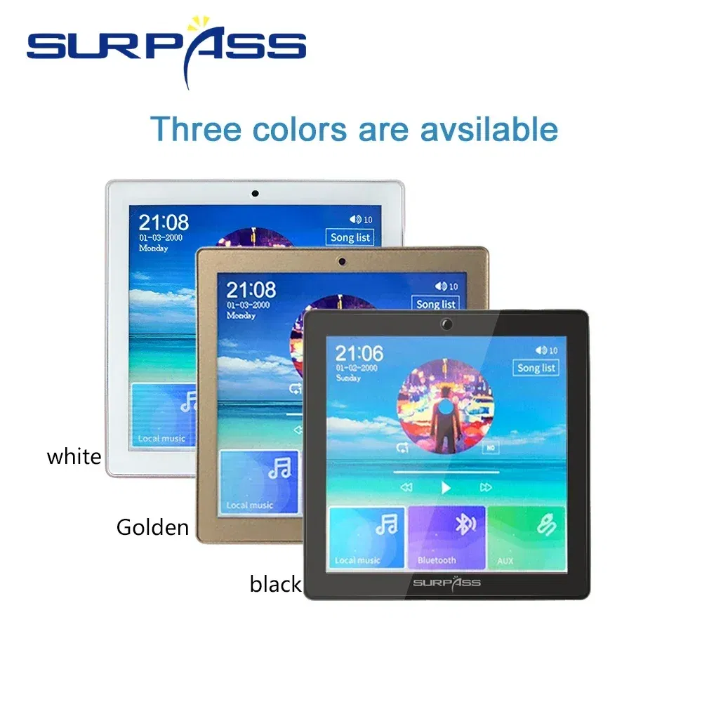 Ships From: United States, Color: Khaki - Smart Home Audio 4 Channel Wireless Bluetooth-compatible Wall Amplifier Mini Multifunction Stereo Board Hifi with Fm Radio