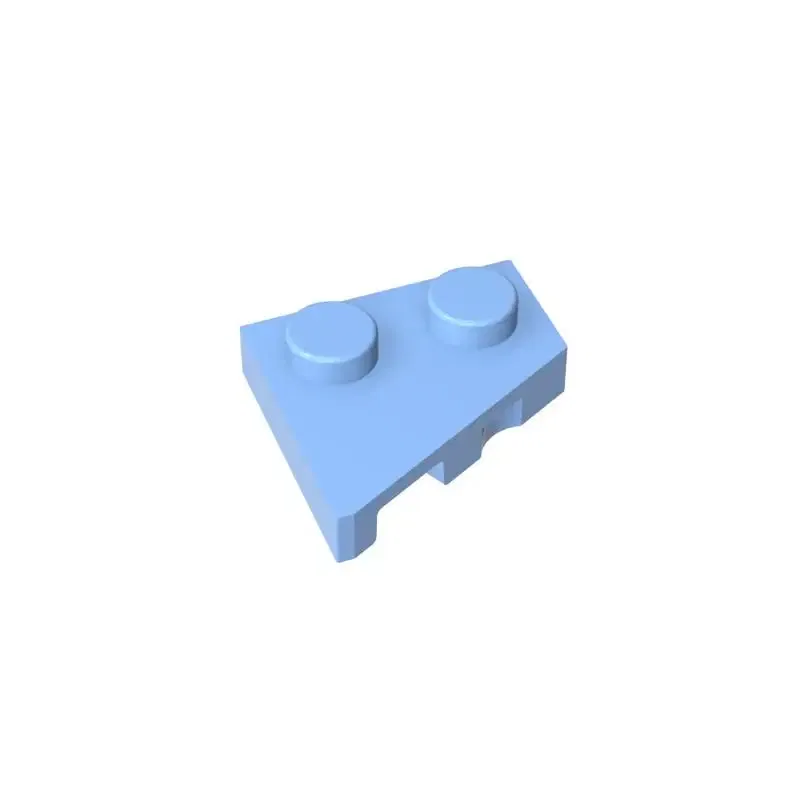 Color: Light Grey - Gobricks 10PCS Parts Wedge, Plate 2 x 2 Left Compatible with 24307 pieces of children's toys Building Blocks Educatonal  Techni