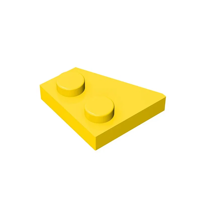 Color: Light Grey - Gobricks 10PCS Parts Wedge, Plate 2 x 2 Left Compatible with 24307 pieces of children's toys Building Blocks Educatonal  Techni