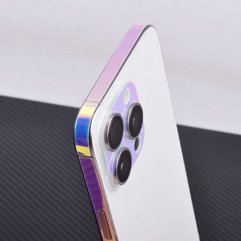 Color: Glazed - Luminous Edge Film Phone Frame Protective Sticker For IPhone 15 14 13 12 Pro Max Side Skin Anti-Scratch Border Protector