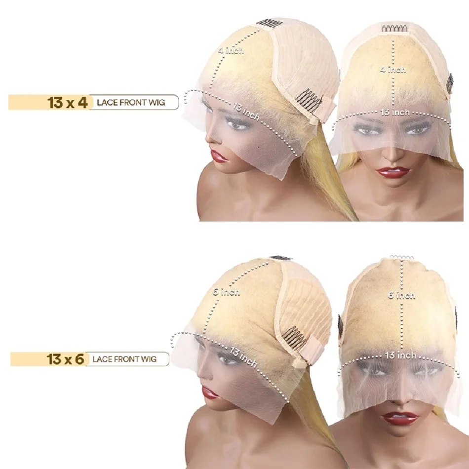 Hair Color: #18, Stretched Length: 30inches, Density: 120%, Ships From: CHINA - Blonde 613 HD Lace Frontal Wig 13x6 Body Wave HD Lace Frontal Wig 613 Colored Human Hair Wigs 30 Inch Long Loose Deep Wig Blonde