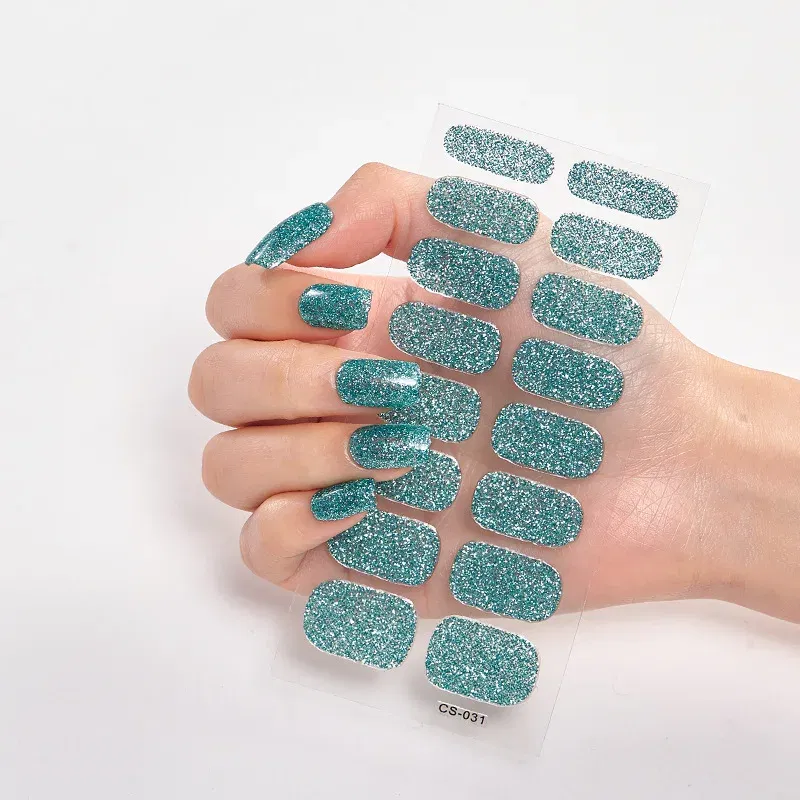 Color: Chocolate - Minimalist Design Fashion Nail Polish Glitter Series Powder Sequins Self Adhesive Nail Sticker Nail Sticker Set Nail Decoration