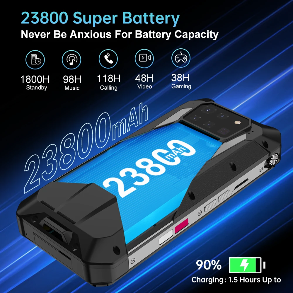 Color: GRAY, Ships From: CHINA, RAM: 18GB, Bundle: Bundle 1, ROM: 512G - 8849 Tank 3 Pro by Unihertz Rugged Projector Smartphone Android 23800mAh 32/36GB RAM 512GB ROM 5G 120W Charger OTG Phone