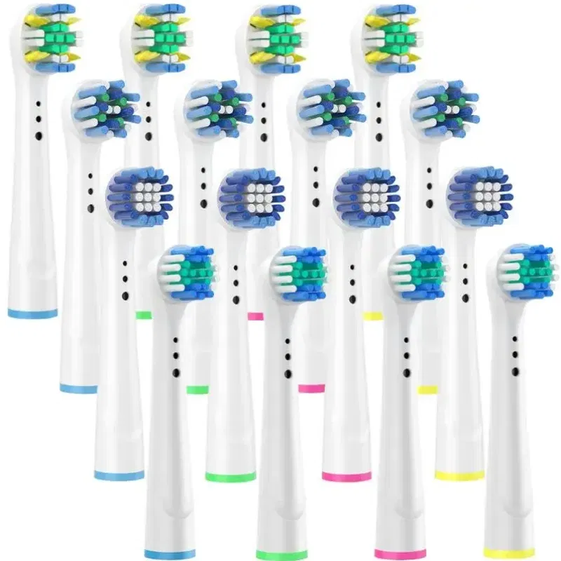 Color: Silver - Toothbrush Replacement Heads Refill for Oral B Electric Toothbrush Pro1000 Pro 3000 Pro5000 Pro7000 Vitality Floss Action