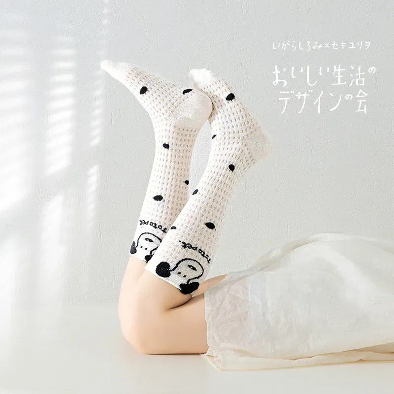 Color: Beige, Size: 2-3T - 3 Pairs Summer Girls Socks Long Tube Socks Baby Soft Cotton Knee Socks Sweet Flower Pattern