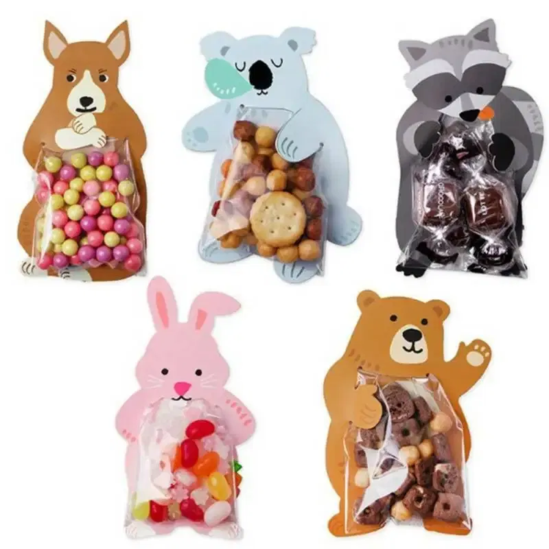 Color: Olive, Gift Box Size: Other - 10pcs/lot Animal Cute Gift Bags Candy Bags Baby Shower Birthday Party Cookie Bags Bear Candy Box Greeting Cards Popular Rabbit