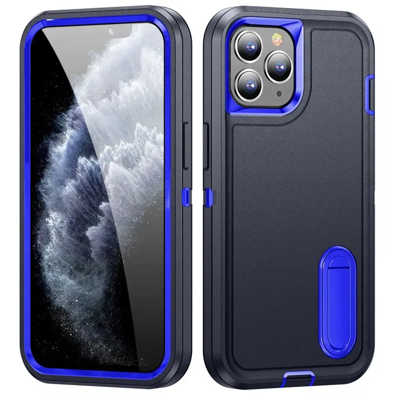 Color: Clear, Material: Microfiber - PKCASE Shockproof Case For iPhone 13 Mini 12 11 Pro Max 6 7 8 Plus Bracket Protective Cover For iPhone X XS XR SE 2020 2022