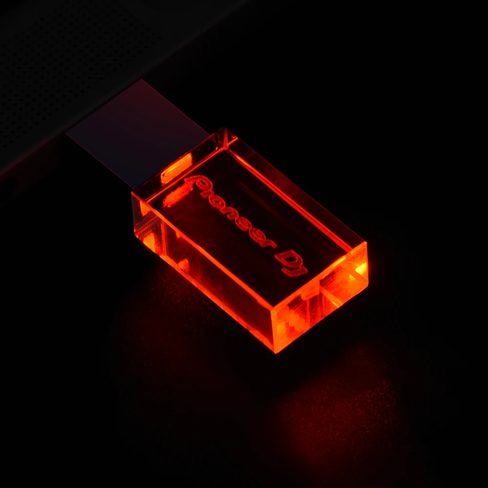 Color: Red, Capacity: 4GB - JASTER Pioneer DJ Crystal USB Flash Drive 128GB High Speed Memory Stick 64GB Silver Lid Pendrive 32GB Real Capacity U Disk 16GB