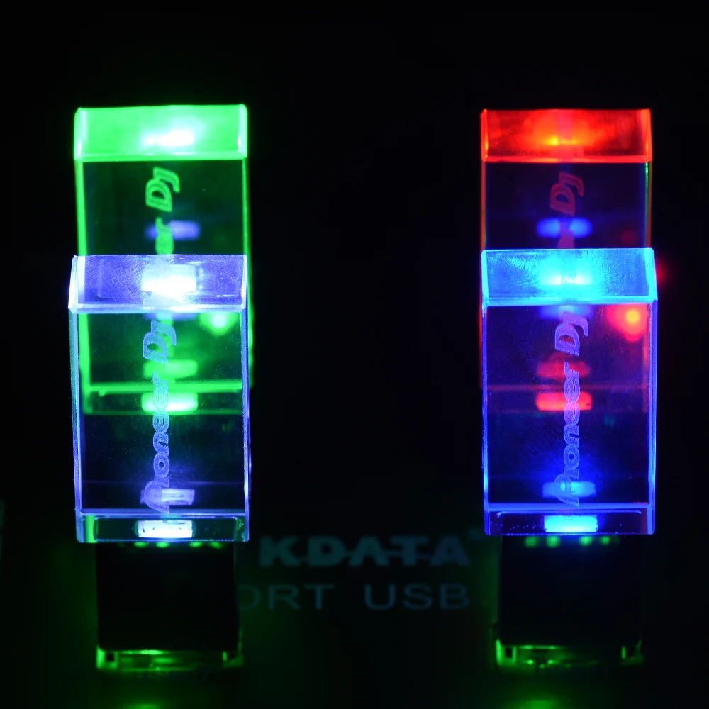 Color: Red, Capacity: 4GB - JASTER Pioneer DJ Crystal USB Flash Drive 128GB High Speed Memory Stick 64GB Silver Lid Pendrive 32GB Real Capacity U Disk 16GB