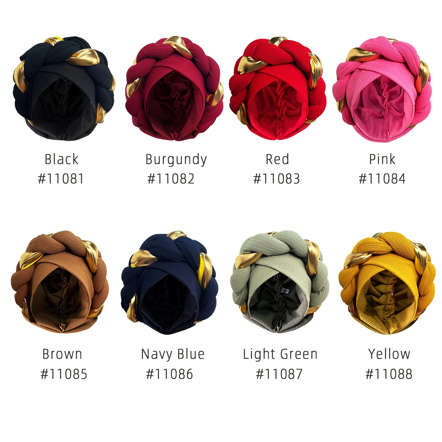 Color: Black, Ships From: CHINA - African Turban Cap Headdress Women's Pleated Hat Hair Accessories Arab Wrapped Muslim Hijab