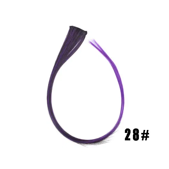 Color: OMBRE, Stretched Length: 22inches - 22" Long 37 Colors Synthetic Straight Hairpieces Hair Extensions Anti-flaming Clip In One Piece Synthetic Hair Extension