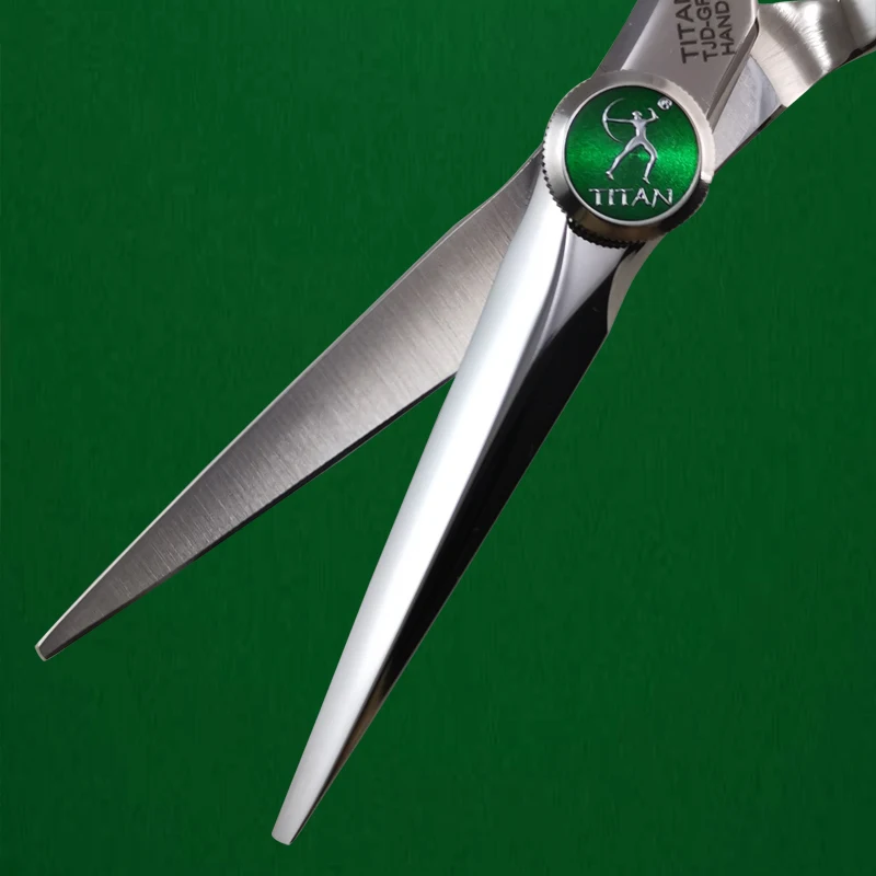 Color: Green - Titan Hairdressing Scissors 6 Inch Hair Scissors Professional Barber Scissors Cutting Thinning Styling Tool Hairdressing Shear