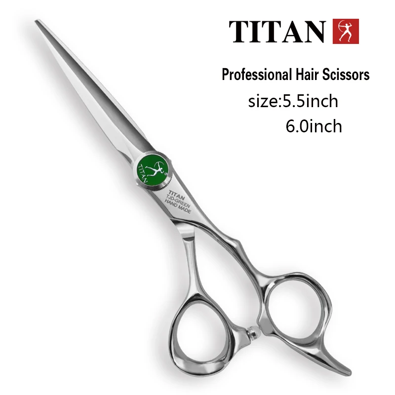 Color: Green - Titan Hairdressing Scissors 6 Inch Hair Scissors Professional Barber Scissors Cutting Thinning Styling Tool Hairdressing Shear