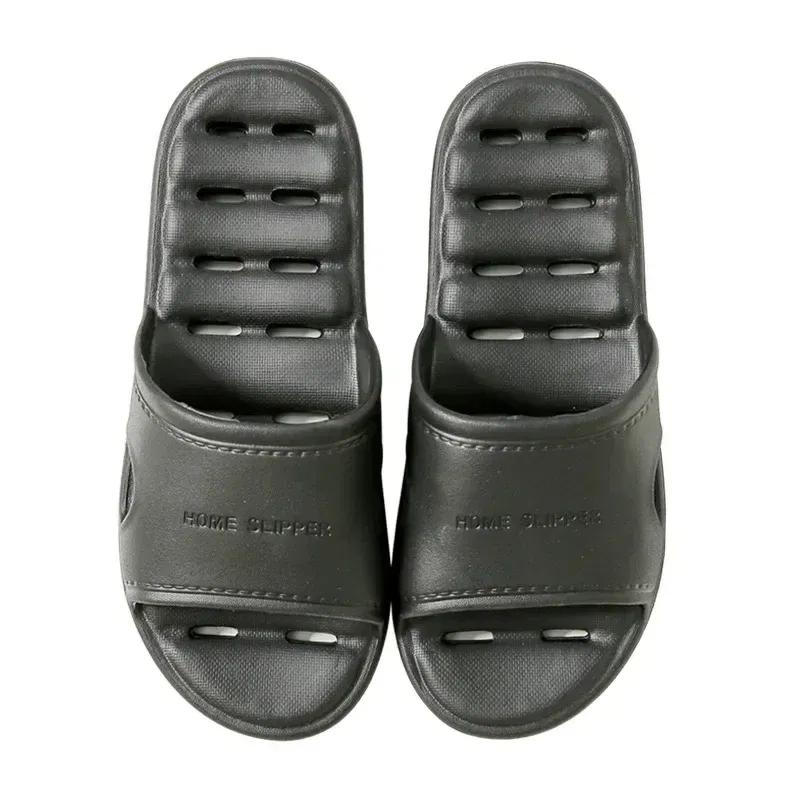 Color: Black, Shoe Size: 4.5 - Men Bathroom Slippers Women Home Slipper Non-slip Water Leaky Slippers Couples Beach Flip Flop Comfortable Soft Sole Slides