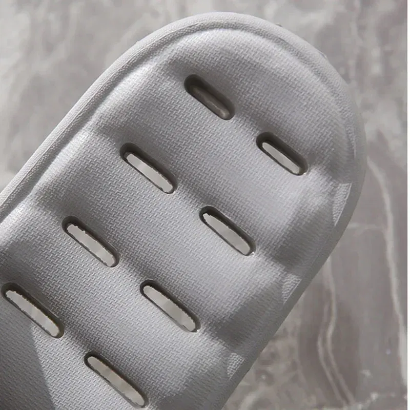 Color: Black, Shoe Size: 4.5 - Men Bathroom Slippers Women Home Slipper Non-slip Water Leaky Slippers Couples Beach Flip Flop Comfortable Soft Sole Slides