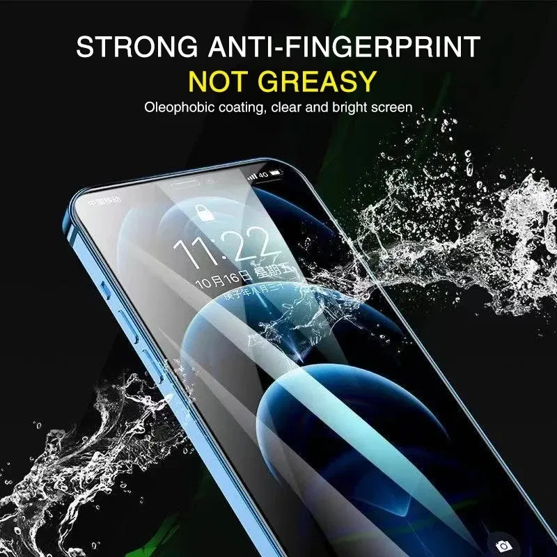 Color: DEEP BLUE, Bundle: Bundle2 - 2Pcs Hydrogel Film for IPhone 12 13 Pro Max Mini Screen Protectors for IPhone 11 14 Pro XS Max X XR 6 6s 7 8 Plus SE Not Glass