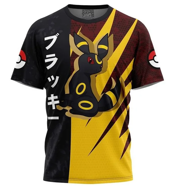 Color: Brown, Size: 32 - ?€Miniso) Pokemon Men's Casual Wear T Shirts Cartoon Children Round Neck Short Sleeves Summer Clothing Pikachu Cartoon Print Tops