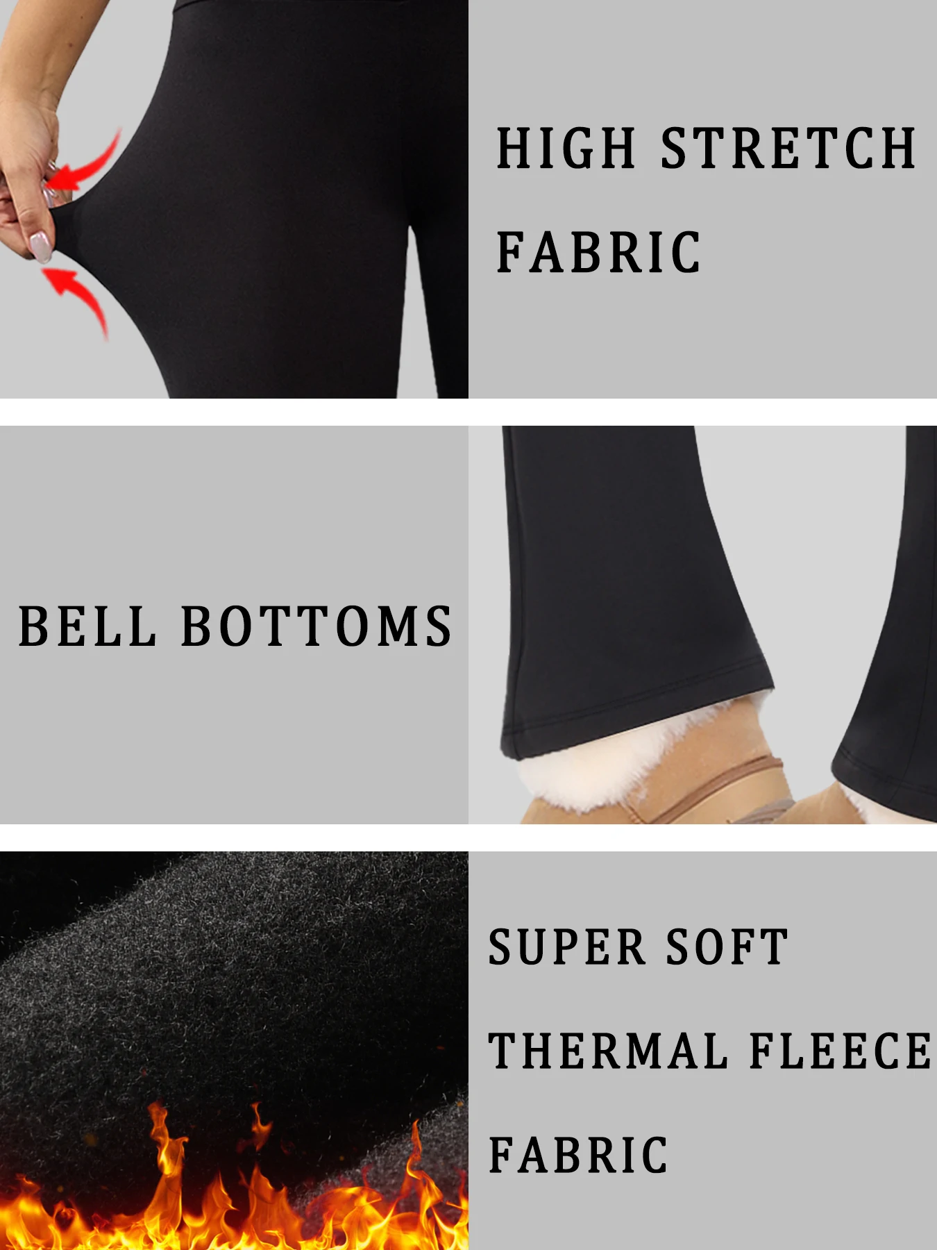 Color: Brown, Size: XL - Women's Super Soft High Waisted Fleece Flare Leggings Tummy Control Soft Bootleg Bootcut Pants