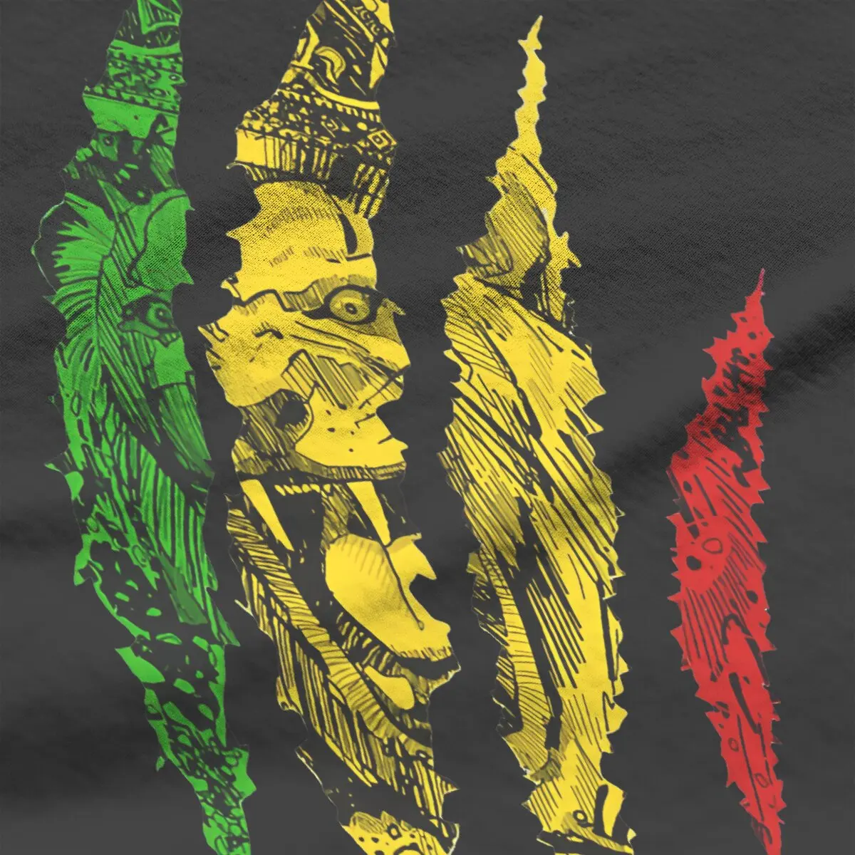 Color: black, Size: M - Rasta Design Polyester TShirts Warrior Lion Of Judah King Rasta Reggae Jamaica Roots Distinctive Homme T Shirt