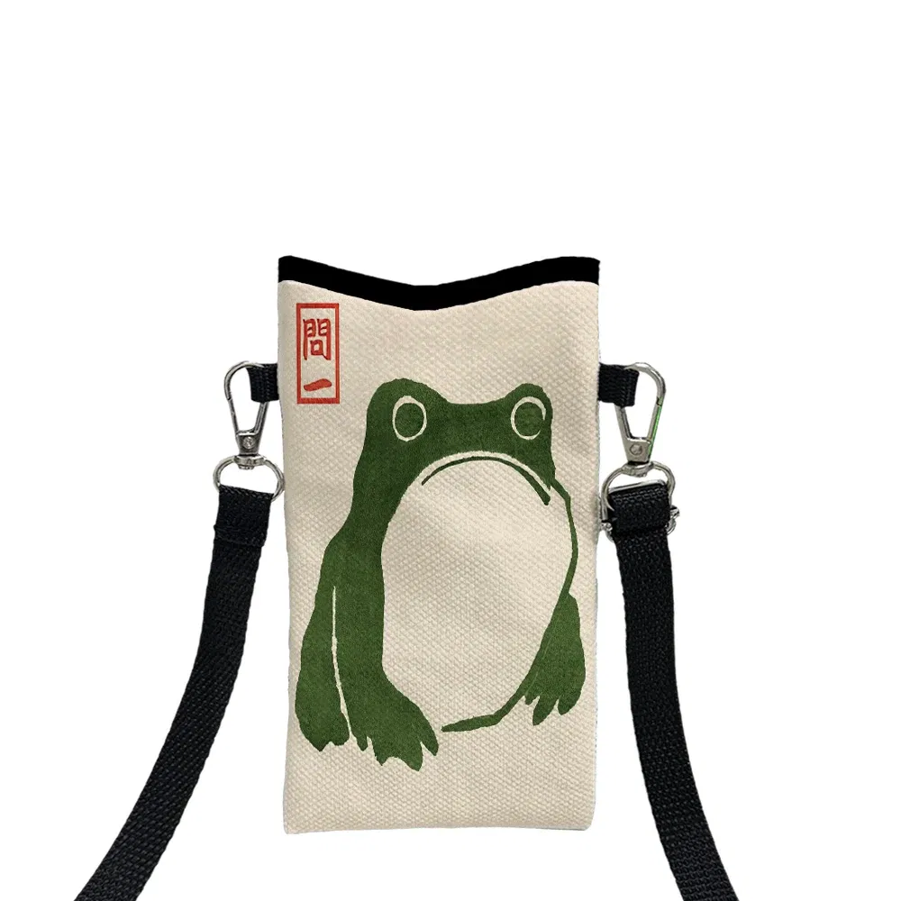 Color: Blue, Size: Extra Large - Frog CrossbodyBag Print Phone Wallet with AdjustableShoulder Strap Unisex Design ForDailyUse,Travel10.7