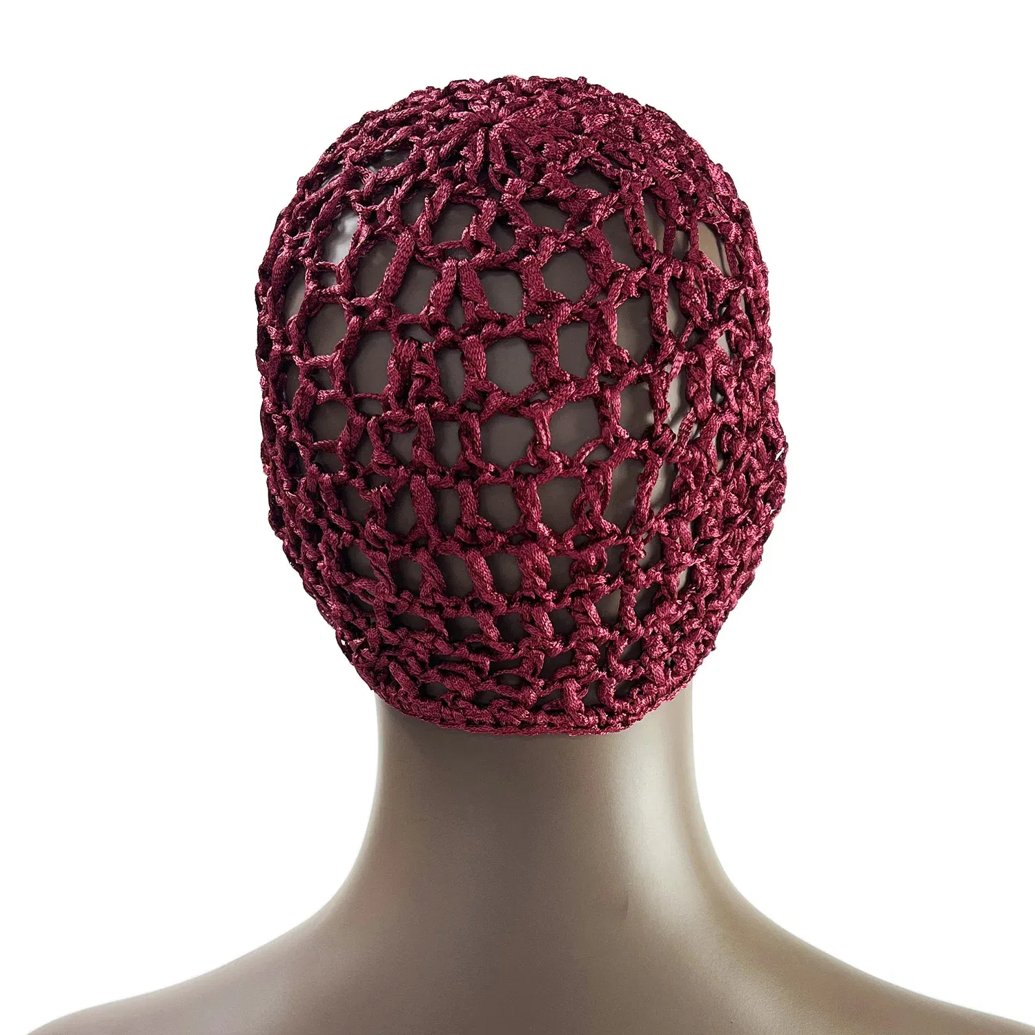 Color: Navy Blue - Womens Mesh Hair Net Crochet Cap Stylish Bar Hair Net Hand-crocheted Silk Mesh Hair Accessories Hats Turban Night Cover  Beanie