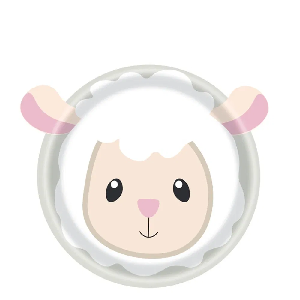 Color: Olive, Capacity: 480ml - Farm Animals Party Paper Plates Chicken Pig Cow Sheep Horse Disposable Plates Farm Birthday Party Supplies for Baby Shower