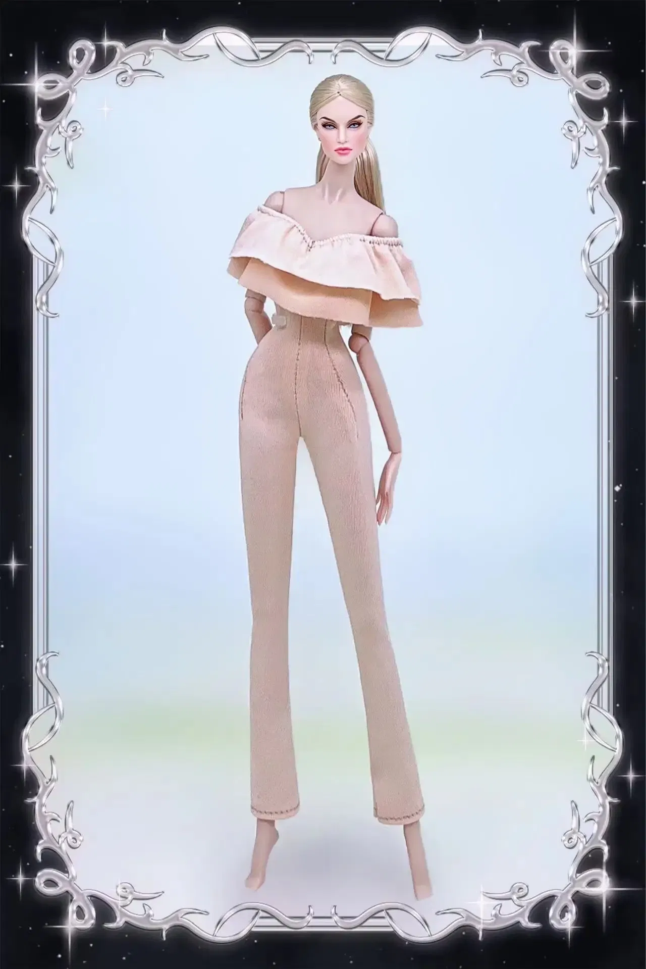 Color: Silver - for clothes pink for 30cm doll