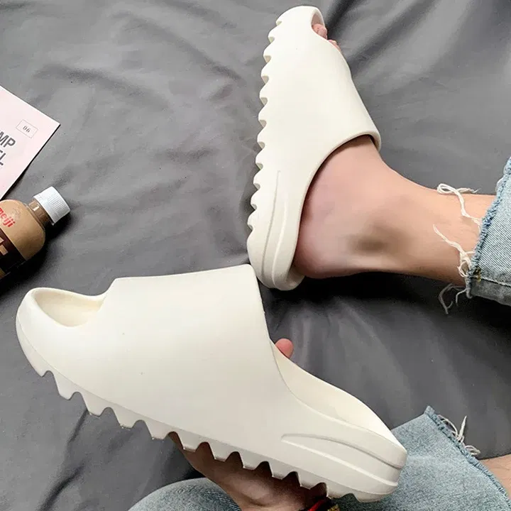 Color: black, Shoe Size: 36.5, Ships From: CHINA - Goosecret Men EVA Platform Cloud Slippers Soft Sole Sandals Non-Slips Bedroom Slides Male Cozy Home Shoes Soft Sole Beach Slides