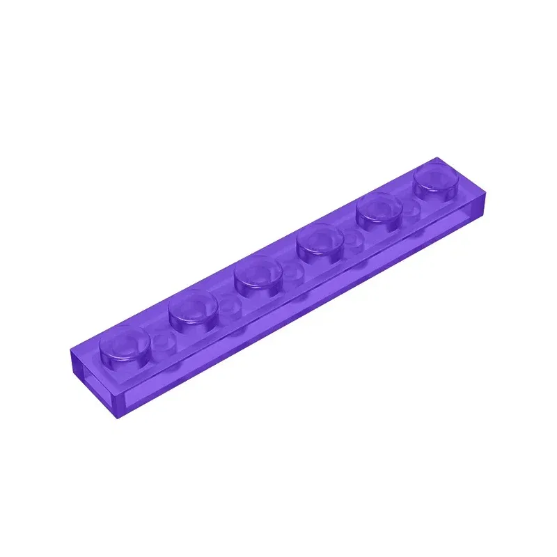 Color: Clear - Gobricks GDS-505 Plate 1 x 6 compatible with lego 3666 pieces of children's DIY building block Particles Plate DIY