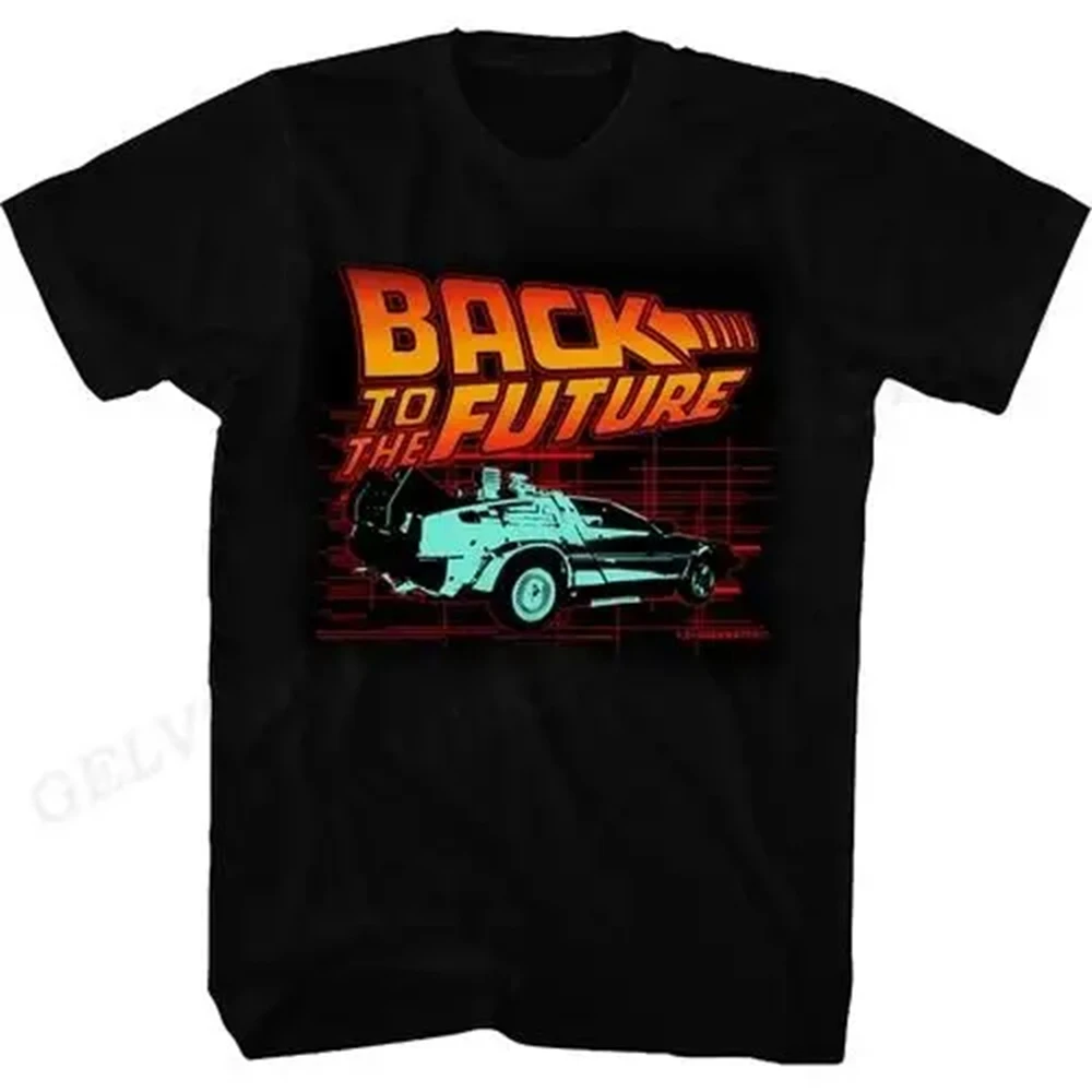 Color: Dark Grey, Size: XXL - Back To The Future T Shirt Graphic Print Men Women Fashion Hip Hop Streetwear Short Sleeve Plus Size T Shirt Unisex 62473