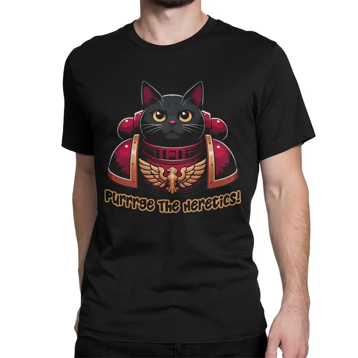 Color: Silver, Size: 5XL - Awesome Adeptus Astartes T-Shirt Men Women's O Neck Pure Cotton T Shirts W-Warhammer 40k Short Sleeve Tee Shirt 6XL Tops