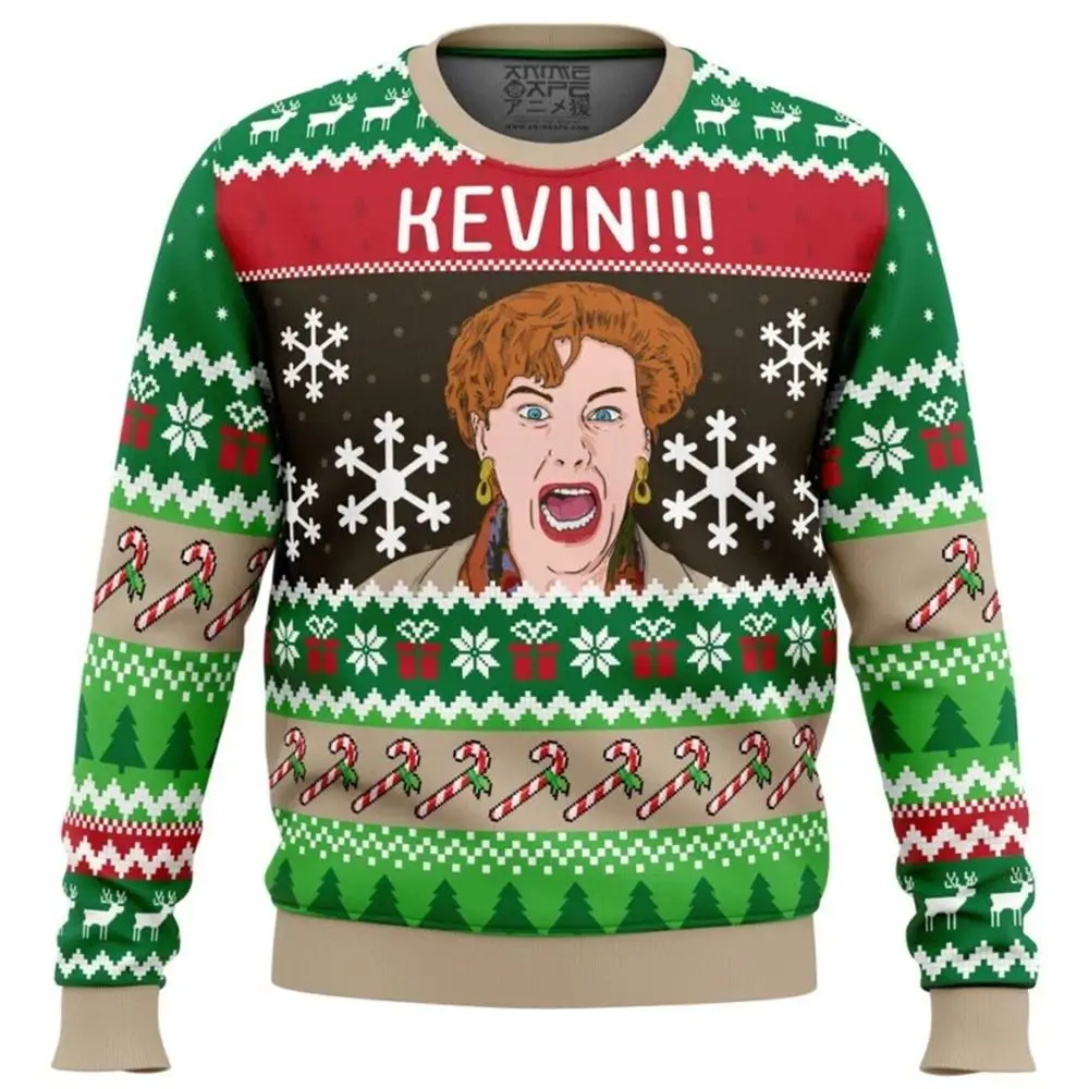 Color: Beige, Size: L - New Style Sweatshirt For Spending Christmas Alone At Home Ugly Christmas Pullover 2026 Fashionable Casual Couple Sweatshirts