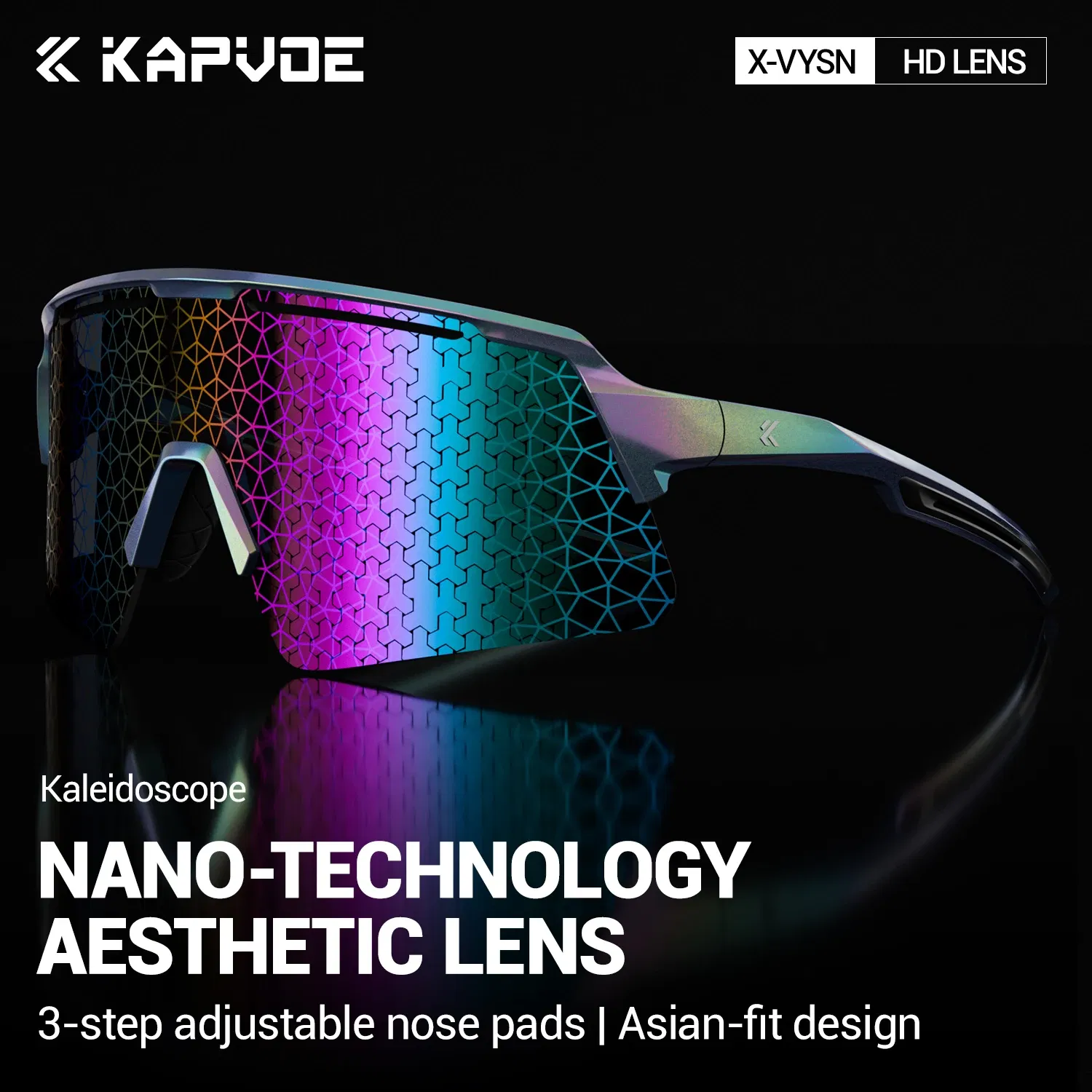 Color Name: PURPLE - KAPVOE New Technology Nano Lenses Cycling Glasses Bike UV400 Eyewear Outdoor Sports Sunglasses Men Women Road Bicycle Goggles