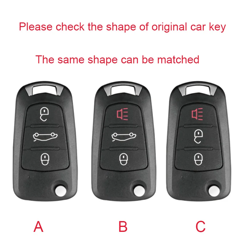 Color Name: Gold - Alloy Car Key Case Cover For Great Wall Haval Hover Wingle 5 6 H3 H5 H6 H1 H3 C30 C50 M4 3Buttons Shell Bag Protector Keychain