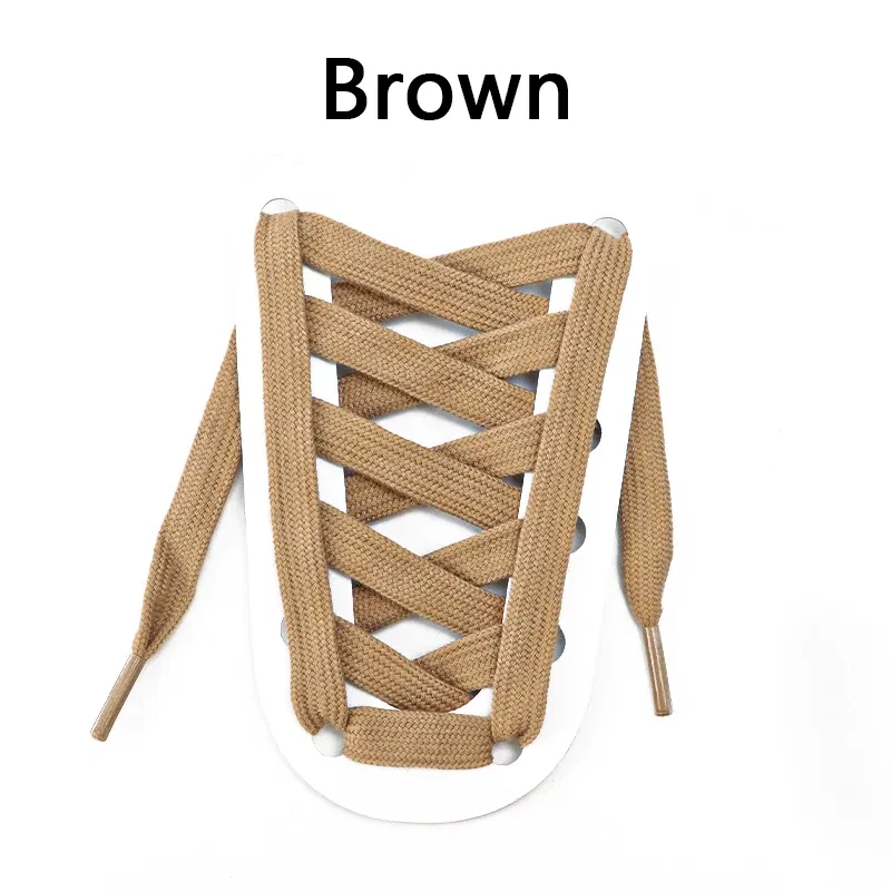 Color: Brown, Ships From: CHINA, Length: 80cm - 1 Pair Flat Shoelaces for Sneakers Rugged Wear-resistant Classic Canvas Sports Shoe Laces Women Men Shoelace Solid Double Cotton